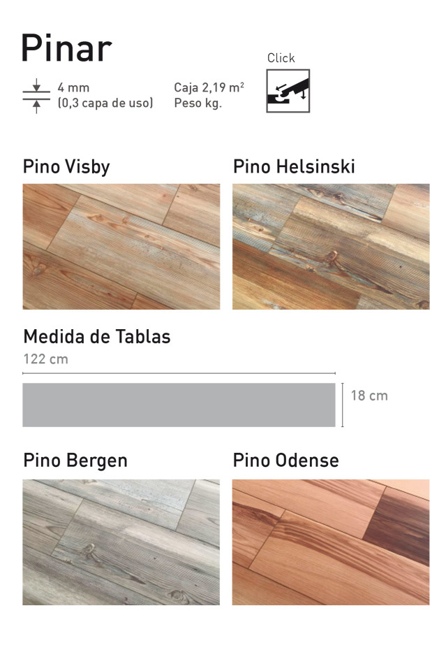Pisos Vinílicos Línea Pinar