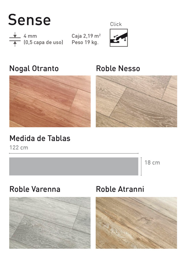 Pisos Vinílicos Línea Sense