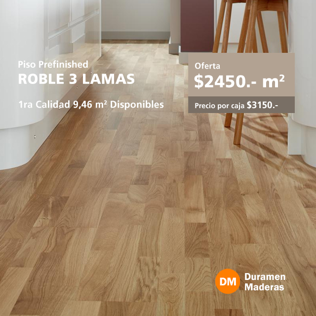 Pisos de Madera Roble Prefinished